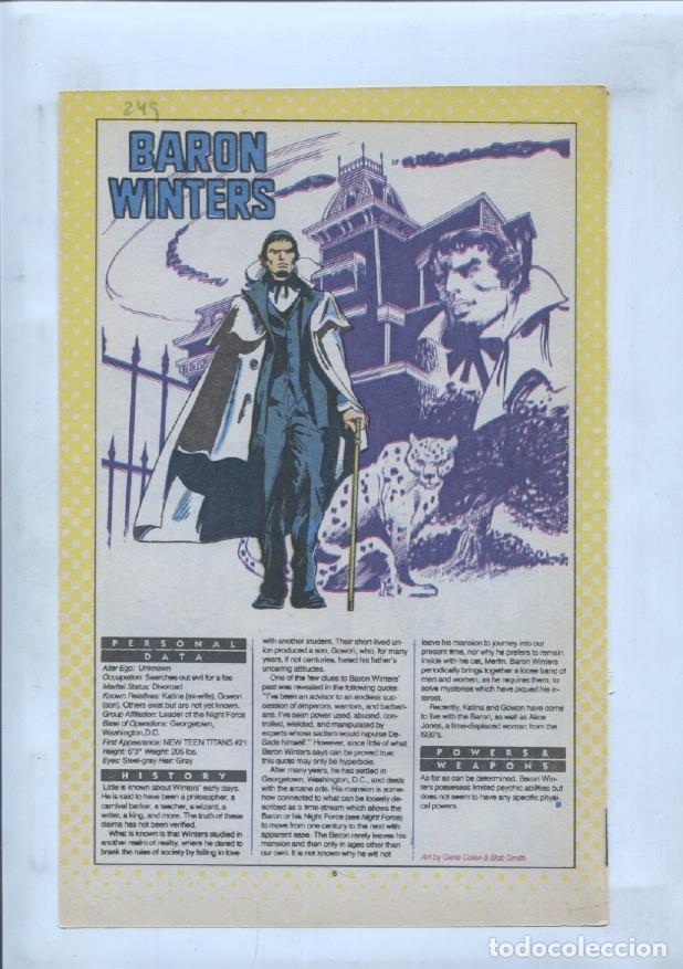 Postais: Ficha personaje DC Comics numero 249: Baron Winters + Baron Blitzkrieg - VARIOS