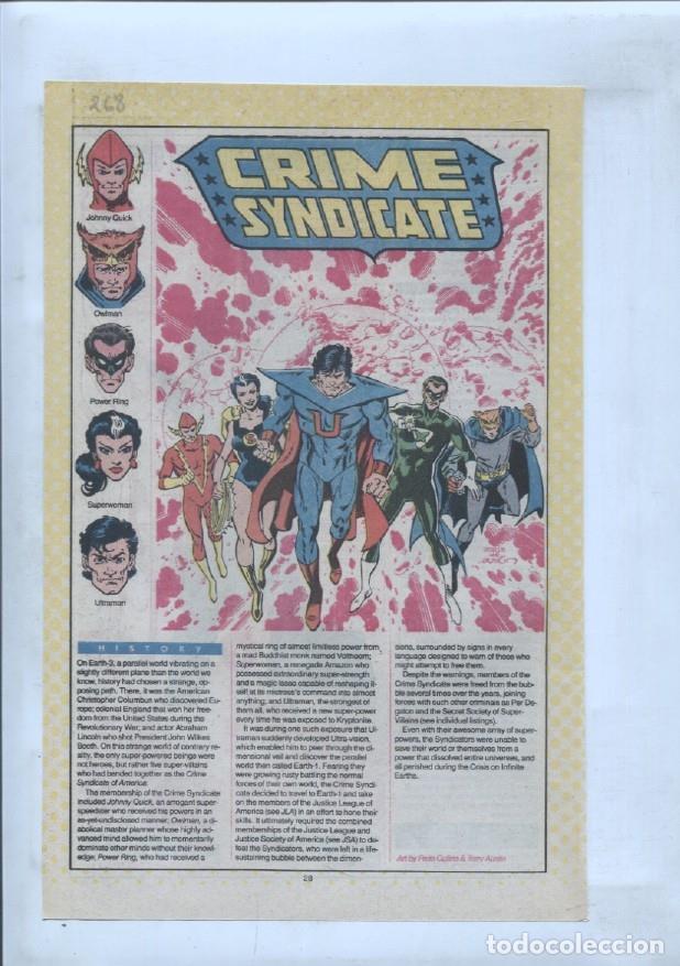 Cartes Postales: Ficha personaje DC Comics numero 268: Crime Syndicate + Crime Doctor - VARIOS