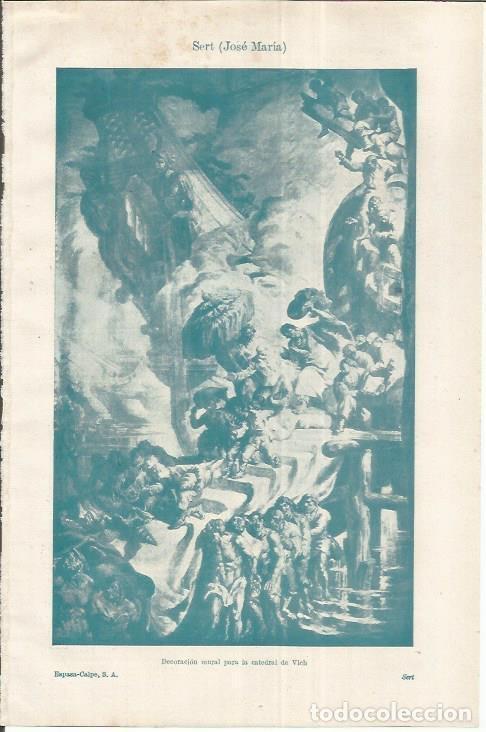 Postales: LAMINA ESPASA 37203: Decoracion para la catedral de Vic por Josep Maria Sert - Varios