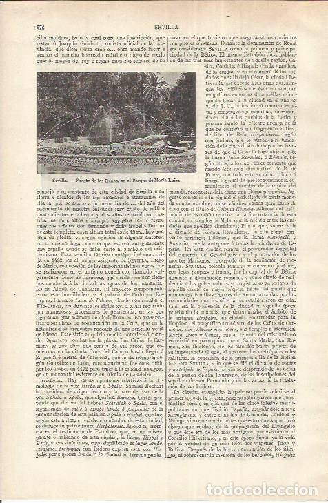 Postales: LAMINA ESPASA 37256: Fuente de las Ranas en Sevilla - Varios