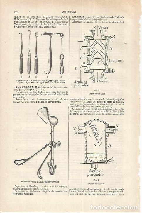 Cartes Postales: LAMINA ESPASA 37151: Separador de agua - Varios