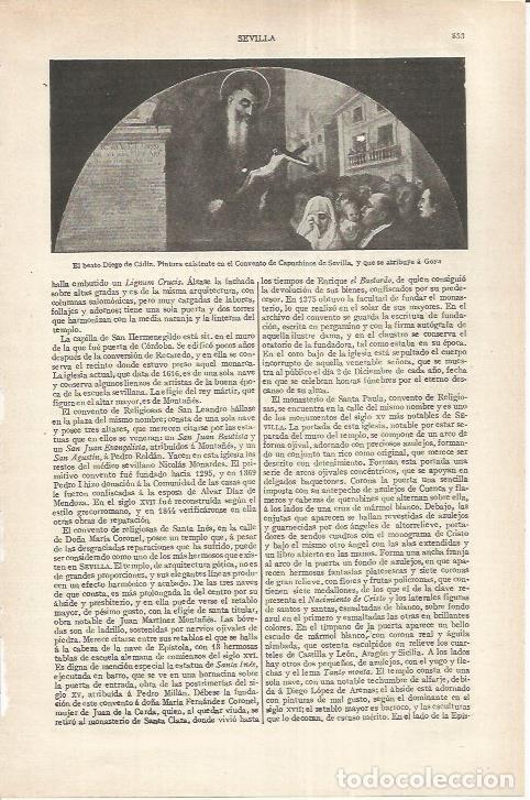 Cartes Postales: LAMINA ESPASA 37249: El beato Diego de Cadiz, atribuido a Goya - Varios