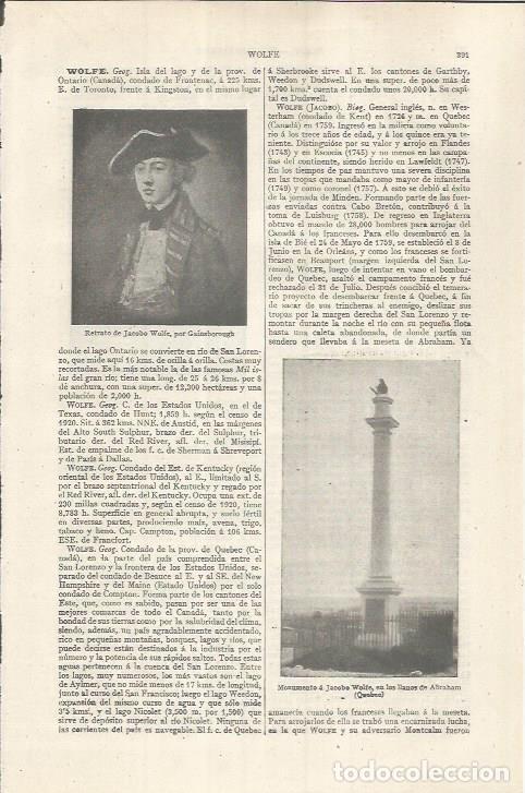 Cartes Postales: LAMINA ESPASA 36829: Retrato de Jacobo Wolfe - Varios