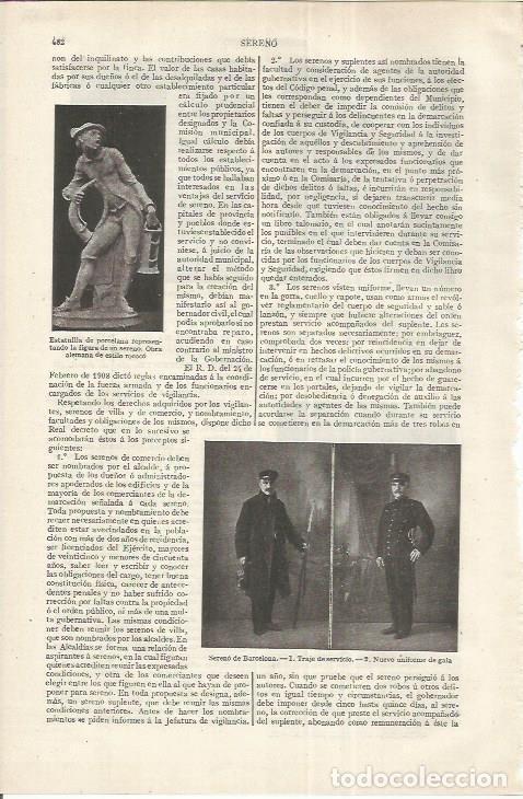 Cartes Postales: LAMINA ESPASA 37180: Sereno de Barcelona - Varios