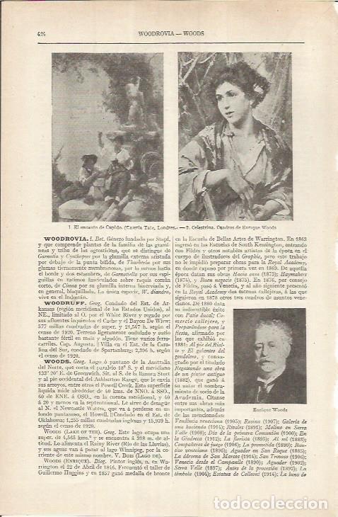 Cartes Postales: LAMINA ESPASA 36837: El encanto de Cupido y Celestrina, por E. Woods - Varios