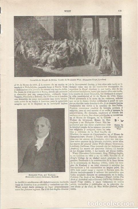 Postais: LAMINA ESPASA 36771: La salida de Regulo de Roma, por B. West - Varios