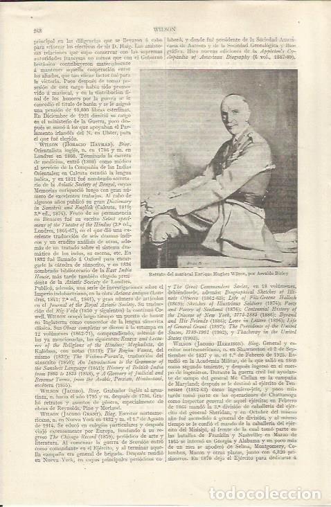 Cartes Postales: LAMINA ESPASA 36801: Retrato del mariscal Hughes Wilson, por A. Birley - Varios