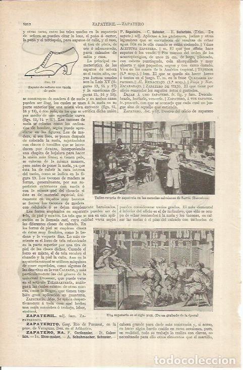 Cartes Postales: LAMINA ESPASA 36970: Escuela de zapateria en los Salesianos de Sarria de Barcelona - Varios