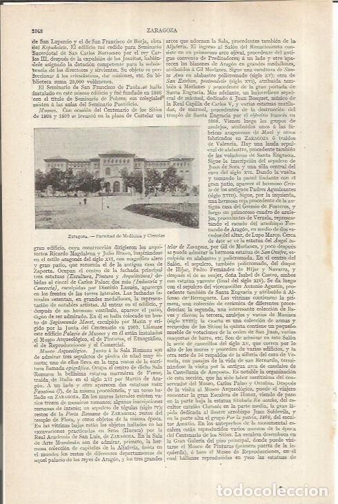 Cartes Postales: LAMINA ESPASA 36985: Facultad de Medicina y Ciencias en Zaragoza - Varios