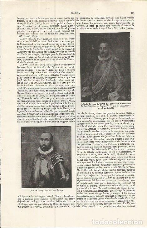 Cartoline: LAMINA ESPASA 37539: Juan de Garay - Varios