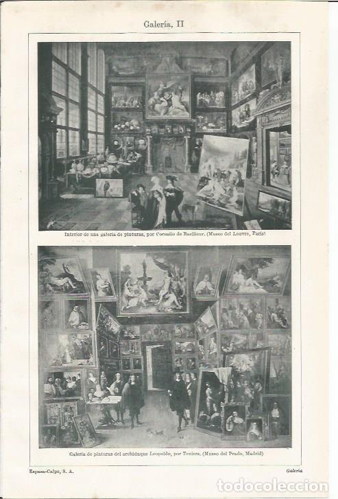 Cartes Postales: LAMINA ESPASA 37473: Galeria de pinturas - Varios