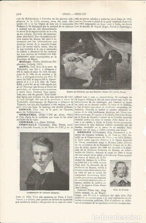 Cartes Postales: LAMINA ESPASA 37634: Muerte de Gericault, por Scheffer - Varios