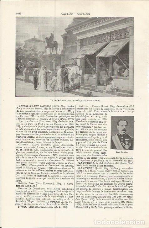 Postales: LAMINA ESPASA 37589: La barberia de Licinio, por Gautier - Varios