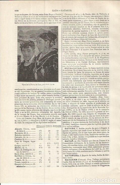 Postales: LAMINA ESPASA 37578: Tipos de la Sierra de Gata, por Leyde - Varios