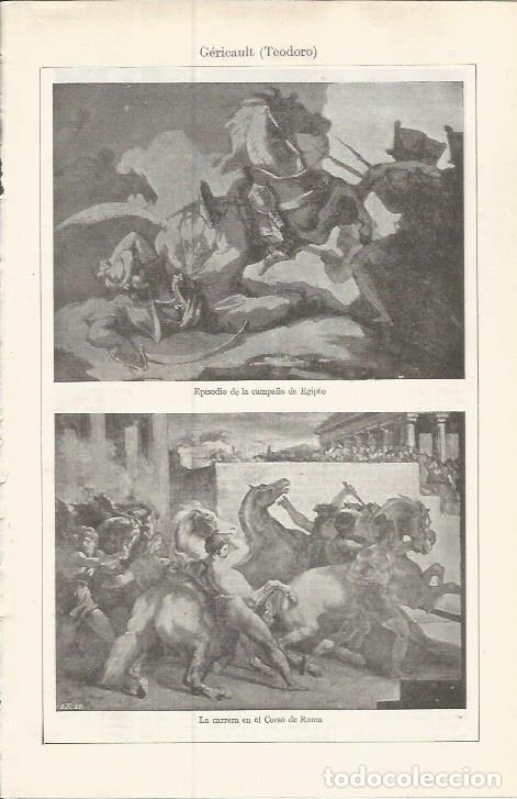 Postales: LAMINA ESPASA 37635: Obras por T. Gericault - Varios
