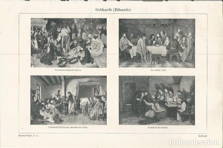 Postales: LAMINA ESPASA 37599: Pinturas por E. Gebhardt - Varios