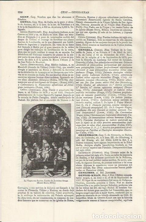 Postales: LAMINA ESPASA 37612: La Virgen con Santos, por Genga - Varios