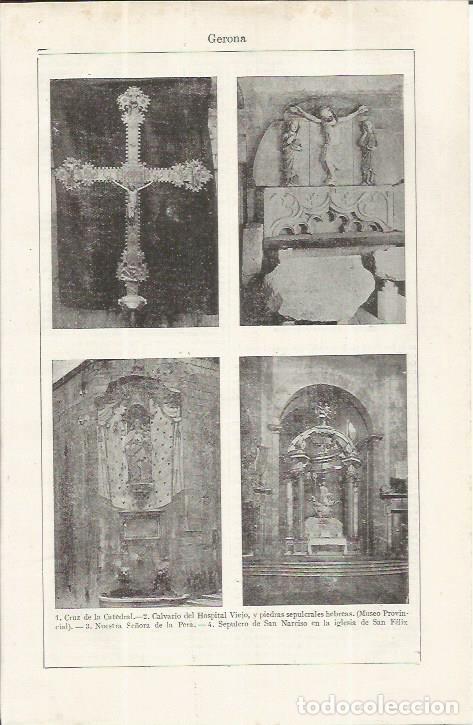 Postales: LAMINA ESPASA 37646: Detalles religiosos de Girona - Varios