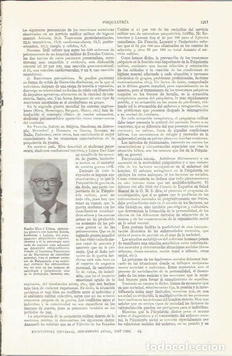 Postales: LAMINA ESPASA 37356: Emilio Mira y Lopez - Varios