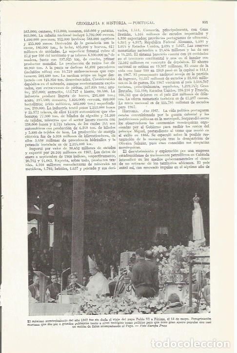 Cartes Postales: LAMINA ESPASA 37310: Pablo VI en Fatima - Varios