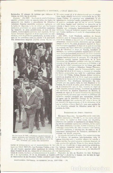 Postales: LAMINA ESPASA 37292: Frontera de Gibraltar - Varios