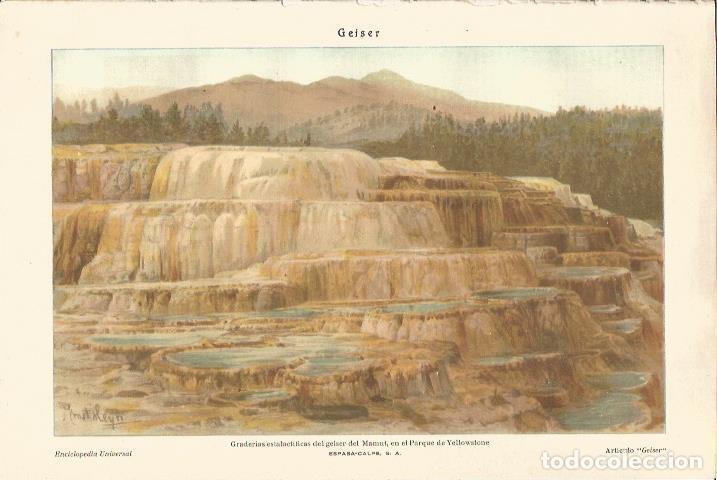 Postales: LAMINA ESPASA 37440: Geiser del Mamut - Varios