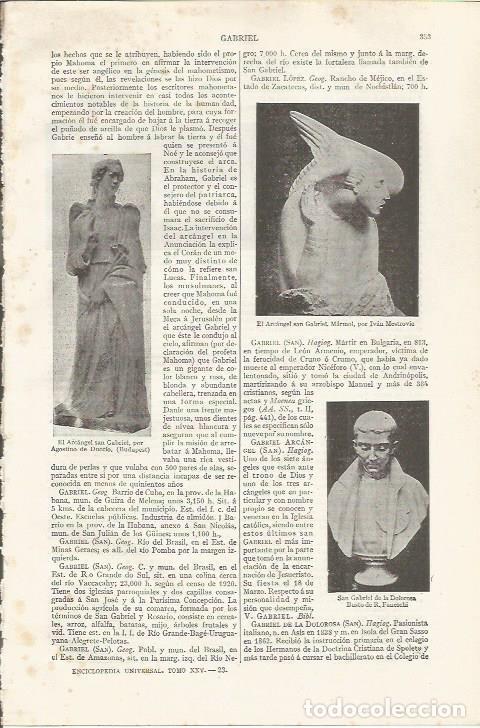 Postales: LAMINA ESPASA 37434: Esculturas del arcangel San Gabriel - Varios