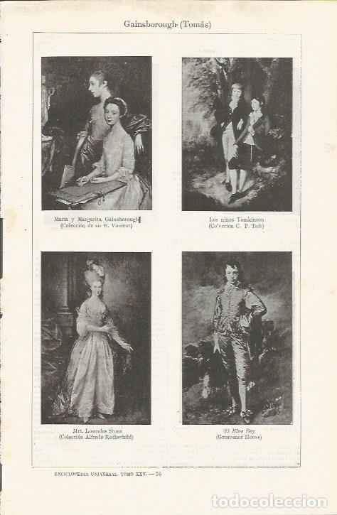 Postales: LAMINA ESPASA 37455: Cuadros por T. Gainsborough - Varios