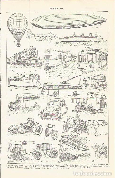 Postales: LAMINA 51625: Tipos de vehiculos - VVAA