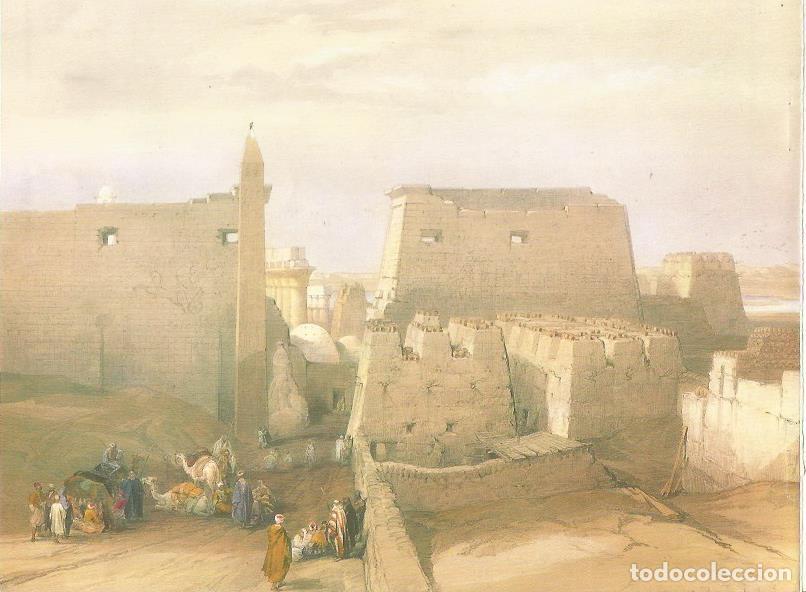 Postais: LAMINA 51729: Entrada al Templo de Luxor - William Brockedon