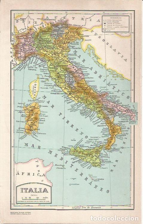 Postais: LAMINA 51665: Mapa de Italia - VVAA