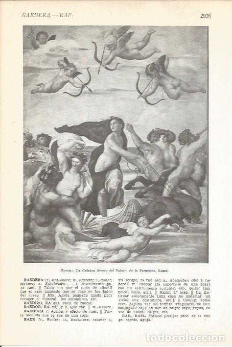 Cartes Postales: LAMINA 51508: La Galatea, por Rafael - VVAA