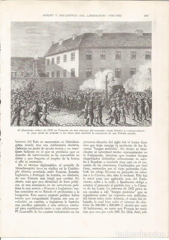 Cartoline: LAMINA 26127: Alzamiento en Varsovia en 1830 - VVAA