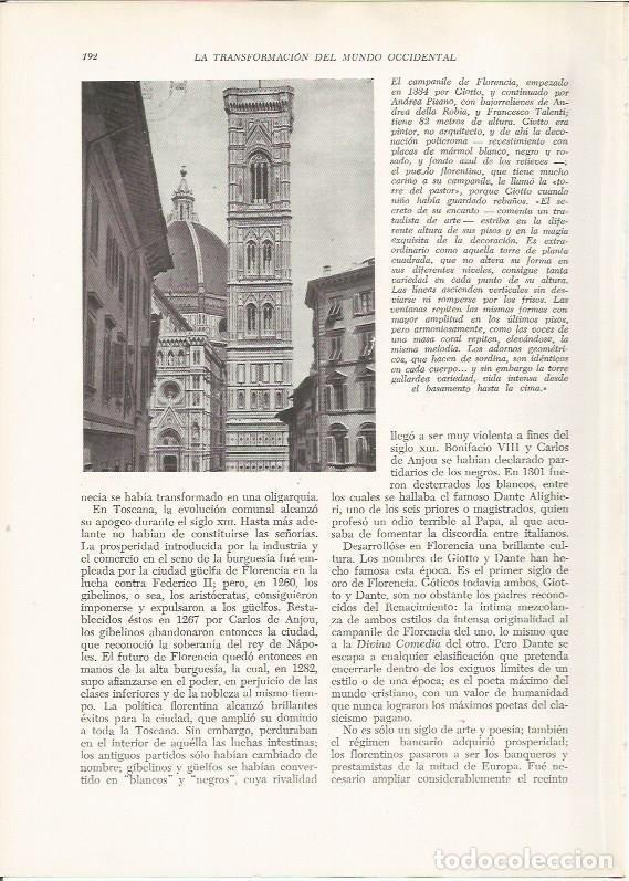 Postkarten: LAMINA 25924: EL Campanile de Florencia - VVAA