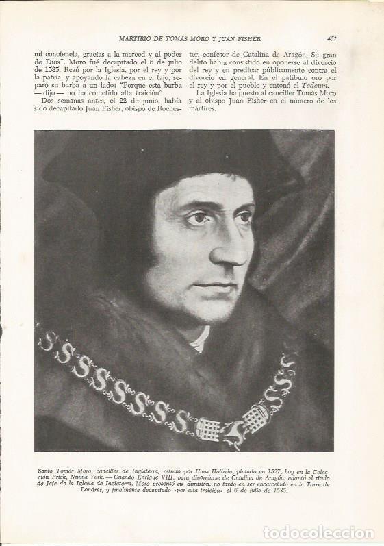 Postales: LAMINA 26023: Santo Tomas Moro - VVAA