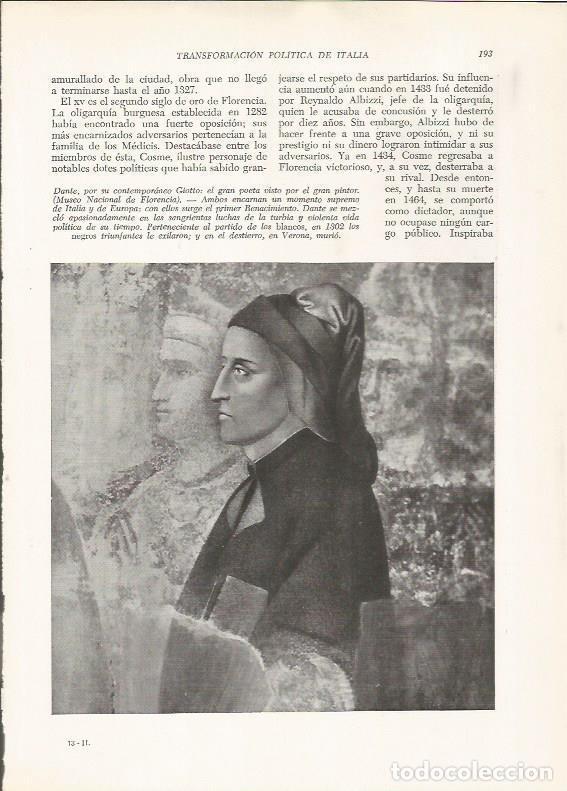 Postales: LAMINA 26006: Dante, por Giotto - VVAA