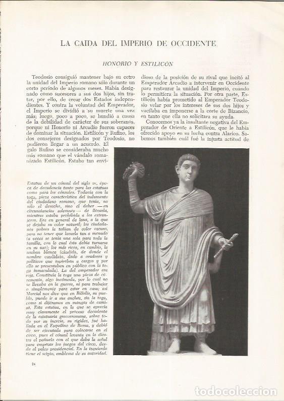 Postais: LAMINA HISTORIA 26292: Estatua de un consul del siglo IV - VVAA