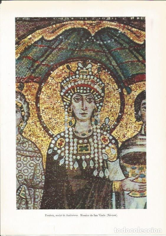 Postales: LAMINA HISTORIA 26286: Teodora, mujer de Justiniano - VVAA