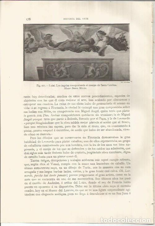 Postais: LAMINA 26811: Los angeles transportando el cuerpo de Sanra Catalina, por Luini - J. Pijoan