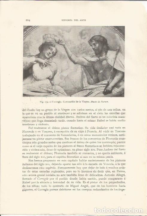 Postais: LAMINA 26826: Coronacion de la Virgen, por Corregio - J. Pijoan