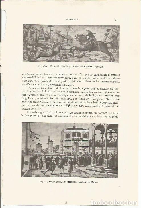 Postais: LAMINA 26836: San Jorge y Una embajada, por Carpaccio - J. Pijoan