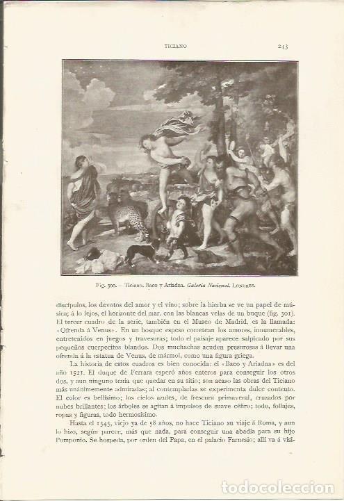 Postcards: LAMINA 26844: Baco y Ariadna, por Tiziano - J. Pijoan