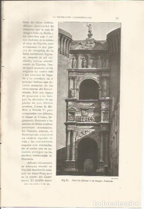 Cartes Postales: LAMINA 26761: Arco de Alfonso V de Aragon en Napoles - J. Pijoan