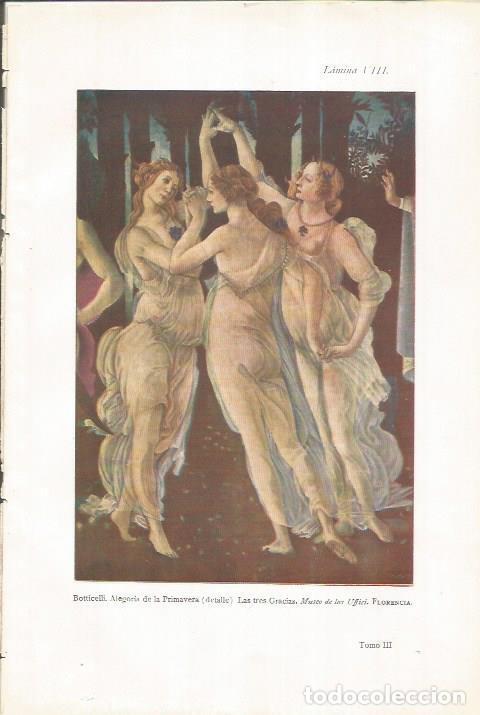 Cartes Postales: LAMINA 26788: Detalle de la Alegoria de la Primavera, por Botticelli - J. Pijoan