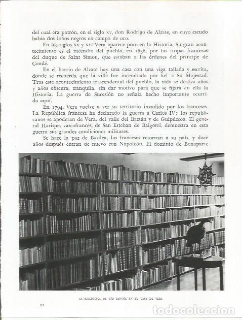 Postales: LAMINA 26604: Biblioteca de Pio Baroja en Vera - Pio Baroja