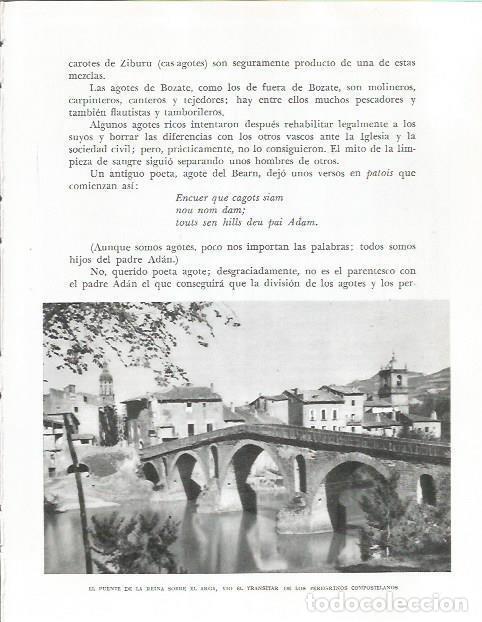 Postkarten: LAMINA 26631: Puente de la Reina sobre el Arga - Pio Baroja