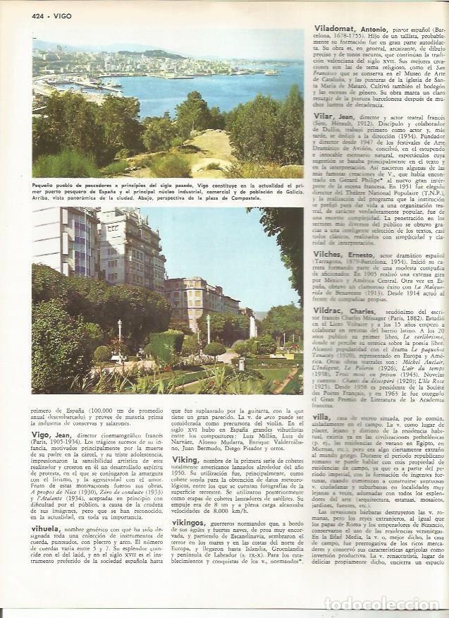 Postais: LAMINA MONITOR 0921: Vistas de Vigo - Varios