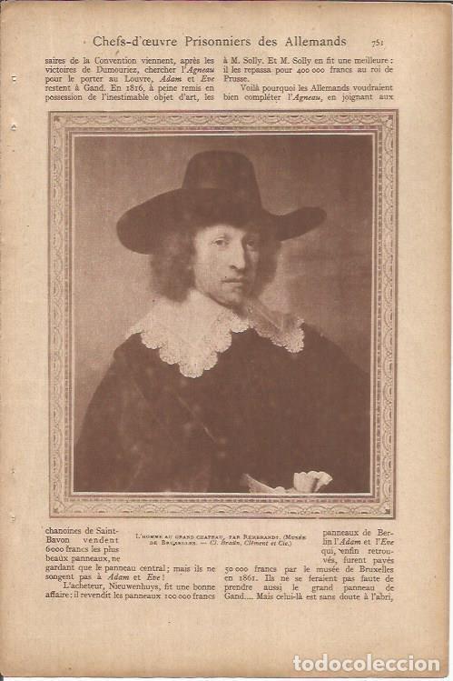 Cartoline: LAMINA 27308: El hombre del gran sombrero, por Rembrandt - VVAA