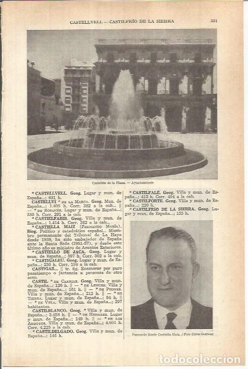 Postales: LAMINA ESPASA 38043: Ayuntamiento de Castello de la Plana - Varios