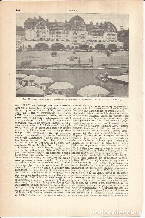 Postales: LAMINA ESPASA 38026: Gran Hotel Quitandinha en Petropolis, Brasil - Varios